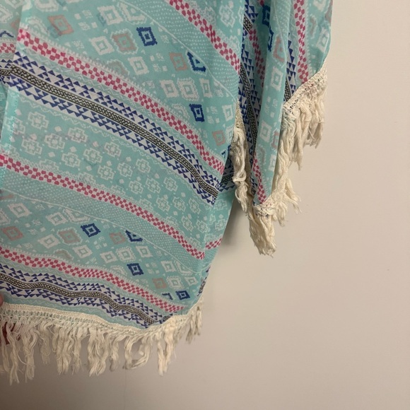 2/20 Aztec Print Open Front Kimono / Shawl - Women’s Small - Picture 2 of 5